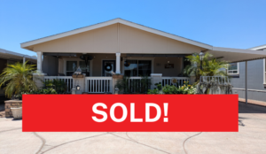 Space #110 – SOLD – 3 Bed, 2 Bath – Great Location! Biggest Patio On The Block!!